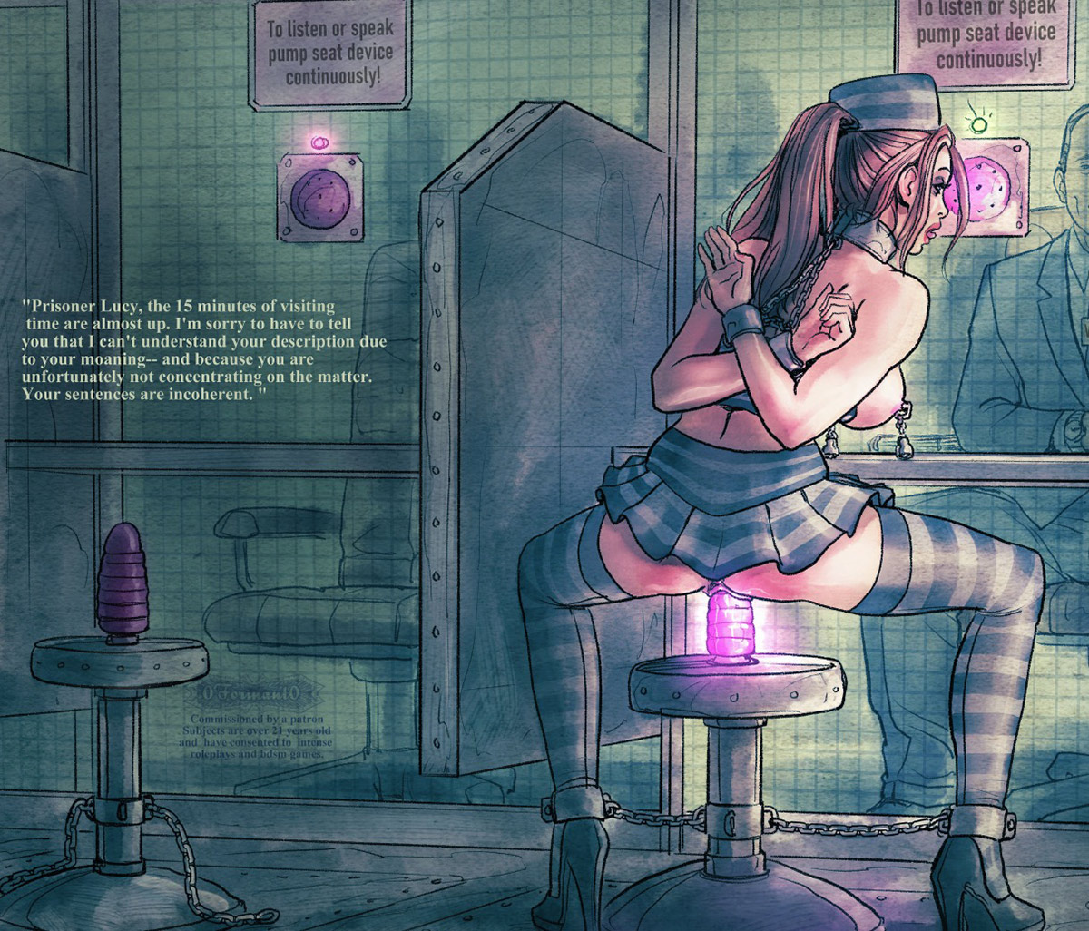 Guard approached but this was only to inspect that her labia lips and pussy were not wet